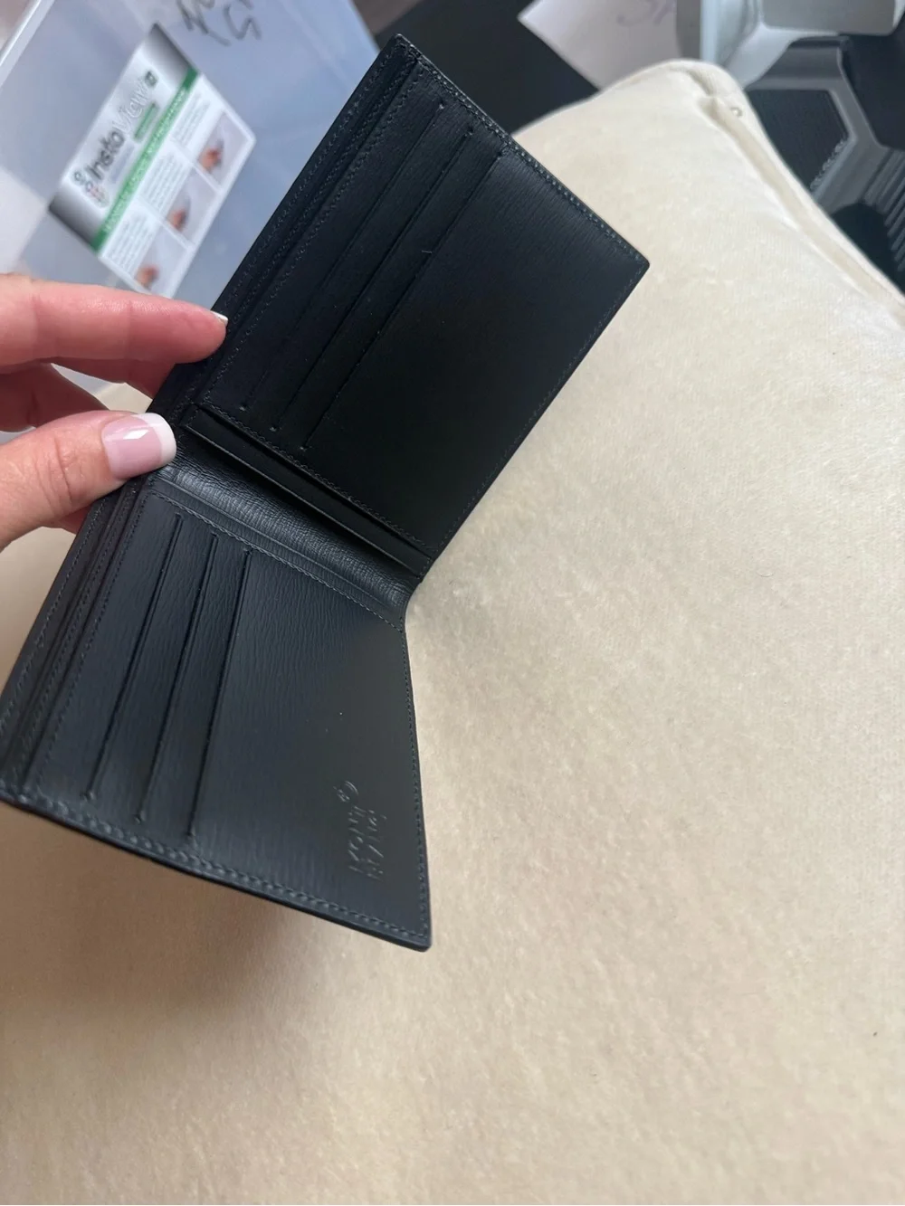 Montblanc Black Leather Wallet with Signature Emblem